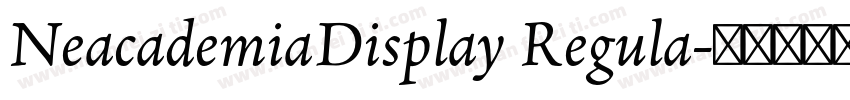 NeacademiaDisplay Regula字体转换